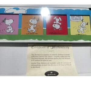 PEANUTS Celebrate! Peanuts Gallery Hallmark 2000 Wall Plaque  New Mint COA